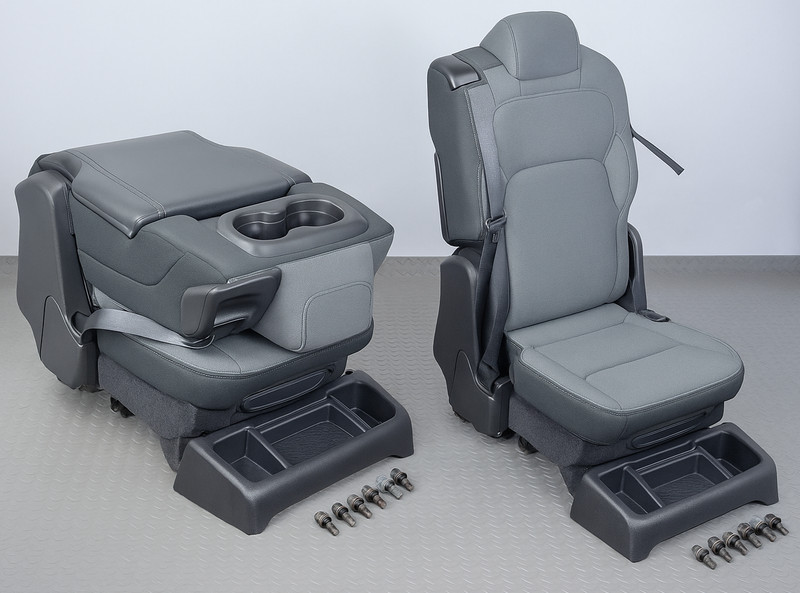 ✅ 2019-26 RAM 1500 5th CREW CAB FRONT CENTER CLOTH JUMP SEAT ARM REST STORAGE