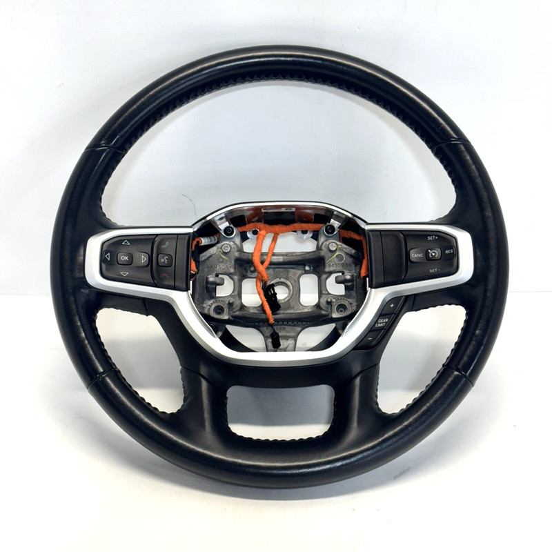 ✅ 2019-2026 RAM 1500 5th Gen BLACK LEATHER STEERING WHEEL CRUISE CONTROL OEM