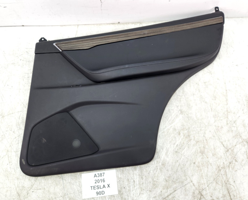 ✅ 16-20 OEM Tesla Model X Rear Right Passenger Side Door Panel Trim Card Black*