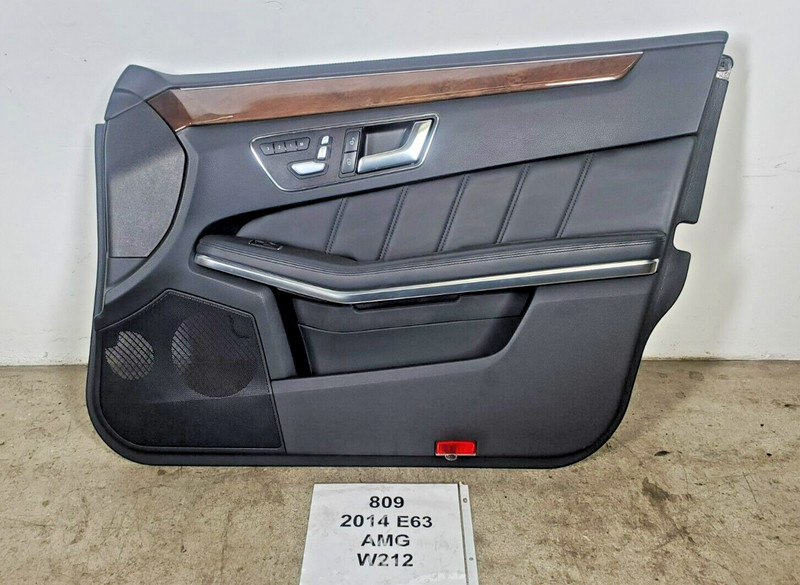 ✅ 14-16 OEM Mercedes W212 E63 Front Passenger Side Door Card Panel Leather Black