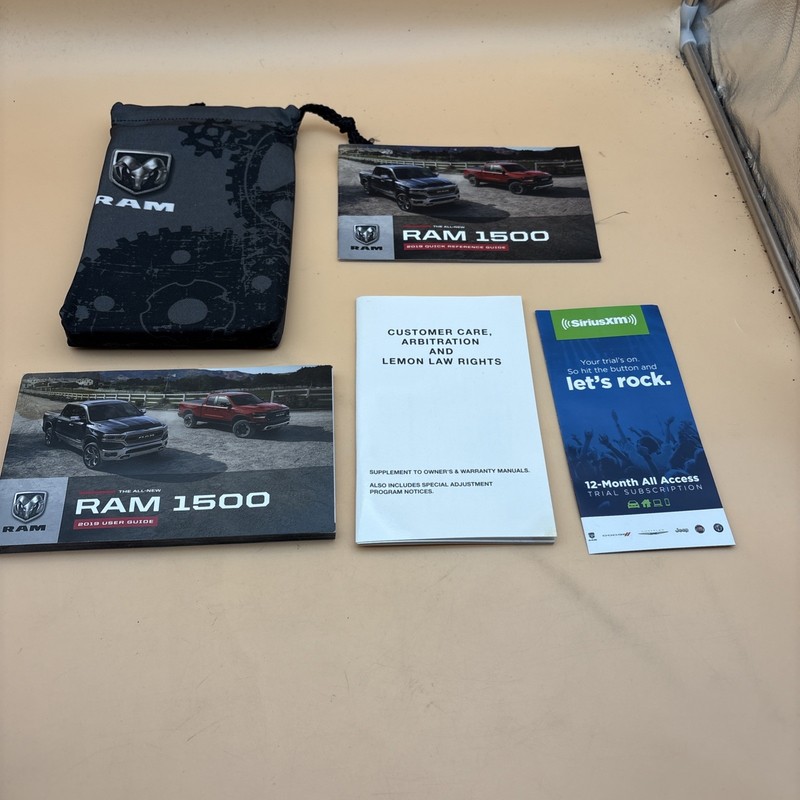 2019 DODGE RAM 1500 OWNERS MANUAL Quick Reference Guide With Case Included