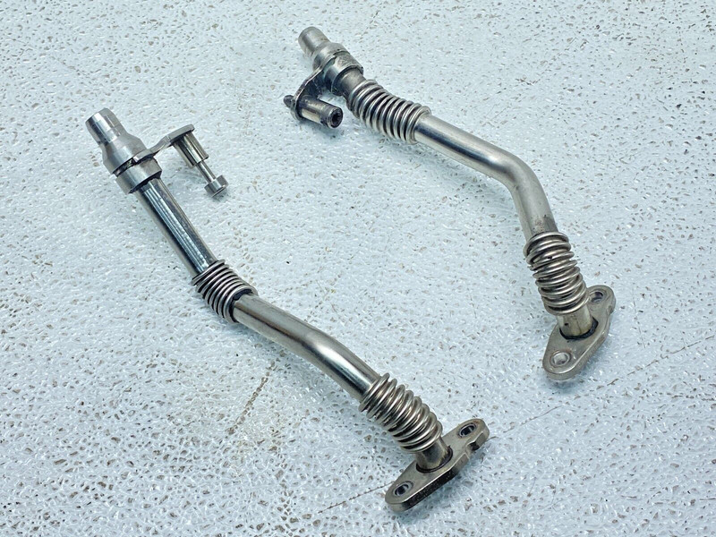 BMW F15 F06 F10 M5 M6 X5 X6 N63 S63 Turbocharger Oil Return Pipe Line Set! OEM✅