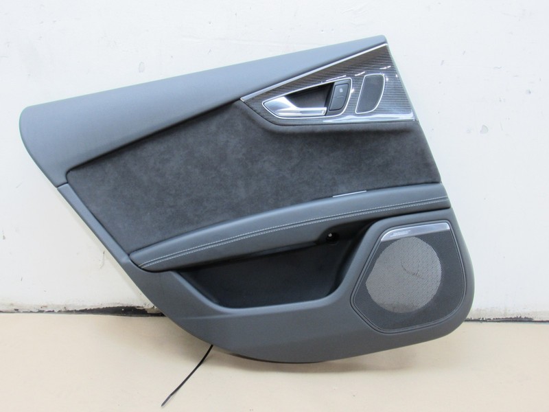 Audi RS7 C7 2016 Rear Left Driver Door Cover Trim Panel Carbon Alcantara 12-18 ;