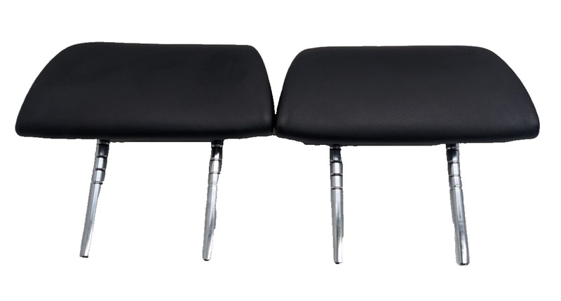 2006-2008 BMW 750Li Rear Seat Headrest Pair Set OEM Black Leather