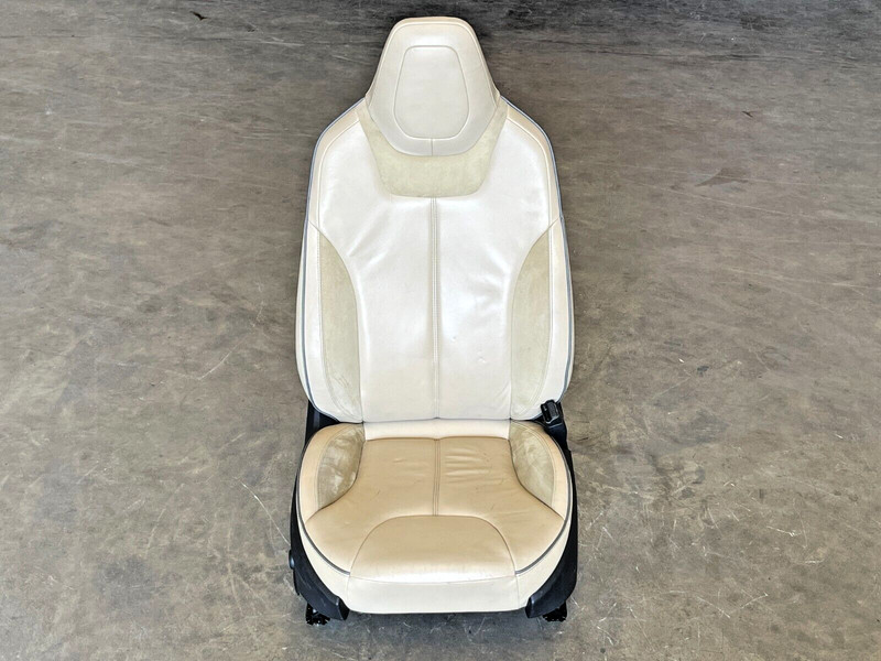 ⭐2012-2016 TESLA MODEL S COMPLETE FRONT RIGHT RH SEAT SET BEIGE SUEDE OEM LOT2TP