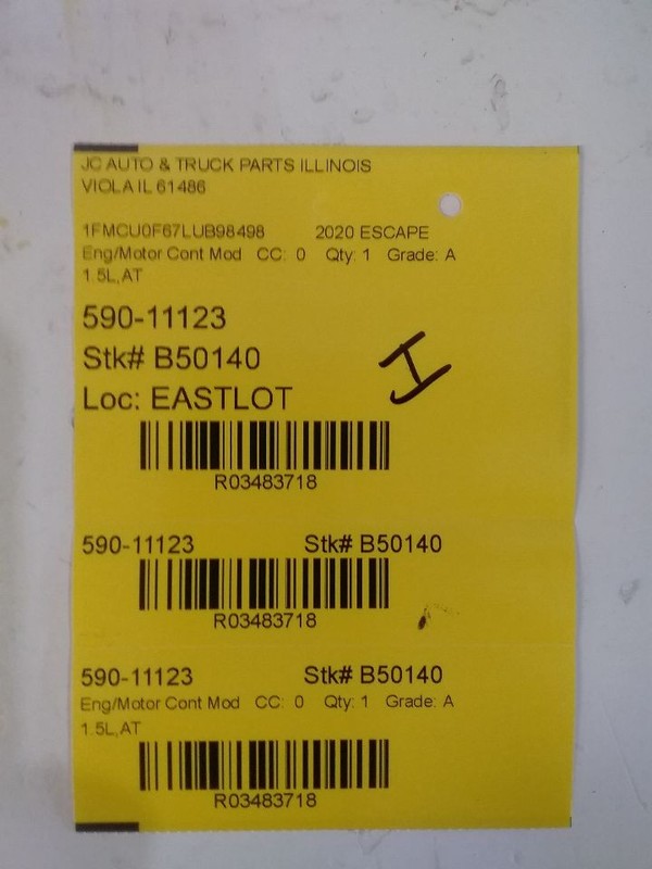 Engine ECM Electronic Control Module 1.5L Fits 20-22 ESCAPE 3483718