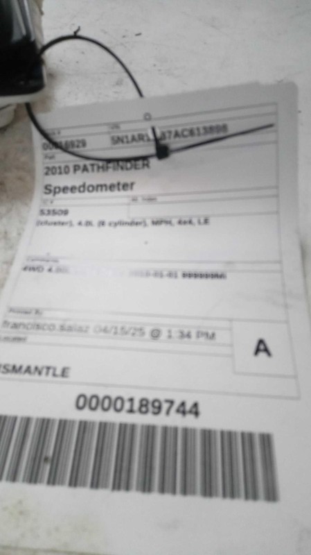 Used Speedometer Gauge fits: 2010 Nissan Pathfinder cluster 4.0L 6 cylinder MPH