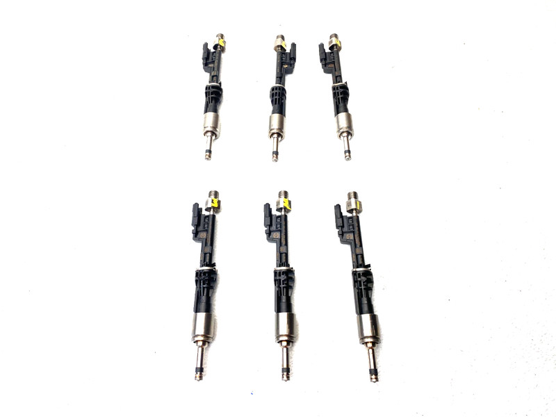 11-13 BMW 135i E88 N55 ENGINE HIGH PRESSURE FUEL INJECTOR SET OEM #A0.09
