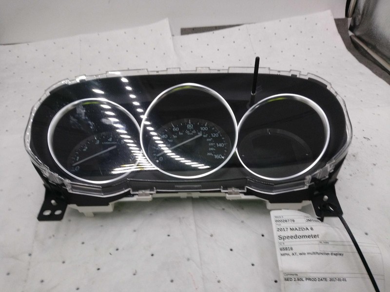 2017 MAZDA 6 Speedometer Gauge OEM White 108K Miles GLK255471