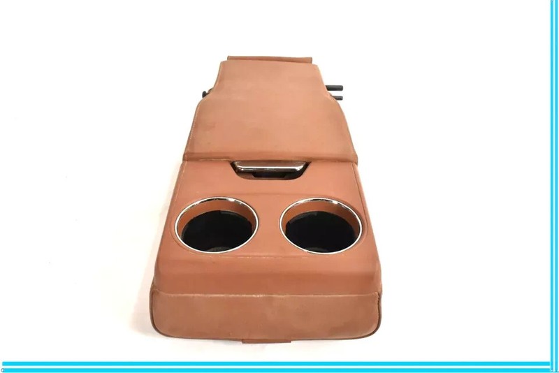 14-17 Maserati Ghibli Rear Center Console Armrest Cup Holder Brown OEM