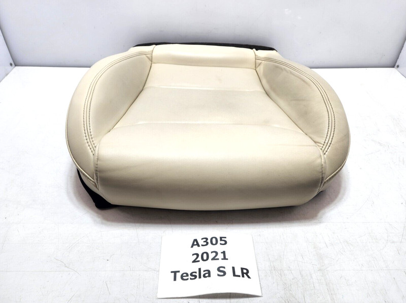 ✅ 16-20 OEM Tesla Model S Front Left Driver Side Seat Lower Cushion Beige*