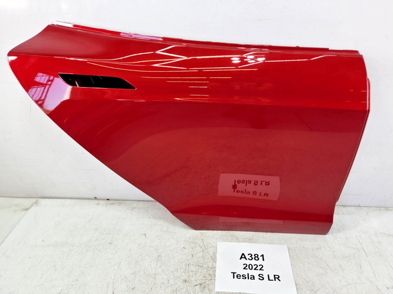 ✅ 2021-2025 OEM Tesla Model S Rear Right Passenger Door Shell Panel Red PPMR