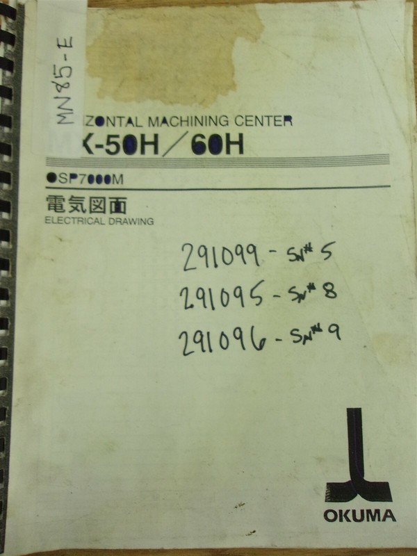 Okuma K-50H/60H OSP7000M Electrical Drawings English/Japanese *FREE SHIPPING*