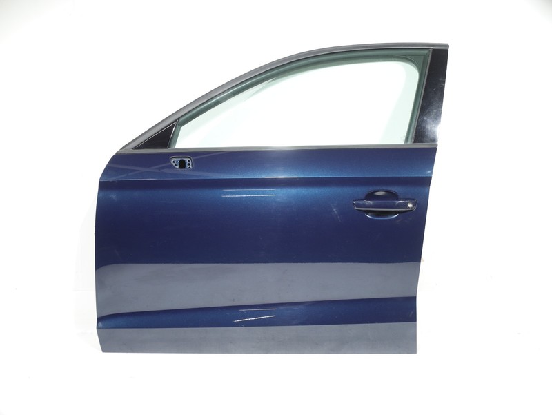 15-20 AUDI A3 S3 8V FRONT LEFT DRIVER DOOR COMPLETE SHELL COSMOS BLUE X5E OEM