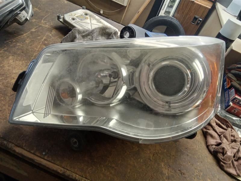 Driver Headlight Xenon HID Chrome Bezel Fits 08-16 TOWN & COUNTRY 119559