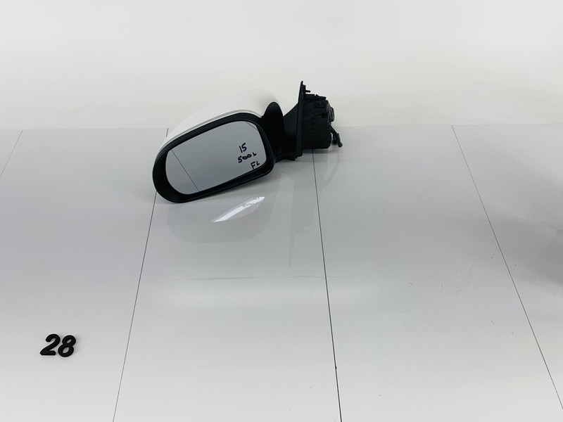 14-19 FIAT 500L FRONT LEFT DRIVER SIDE EXTERIOR REAR VIEW MIRROR WHITE OEM