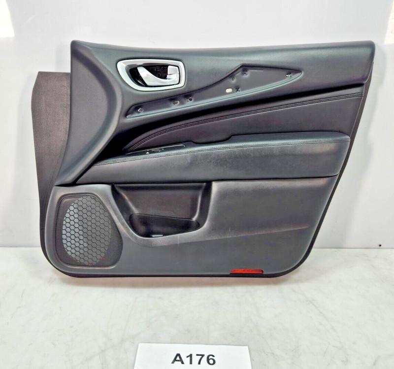 ✅ 14-15 OEM Infiniti QX60 Front Right Passenger Door Trim Panel Leather Black