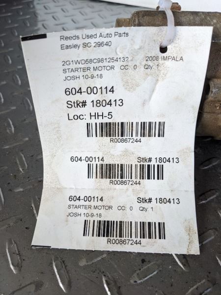 Starter Motor Fits 06-09 IMPALA 867244