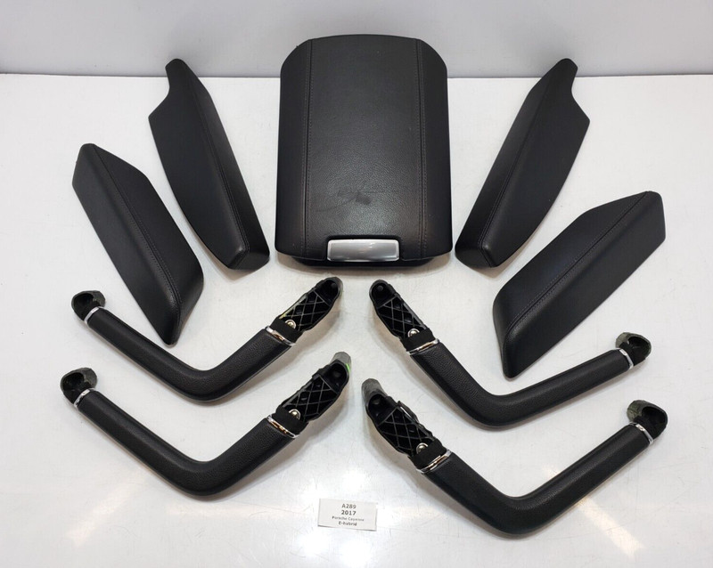 ✅ 11-18 OEM Porsche Cayenne 958 Center Front Rear Door Armrest Leather Black SET