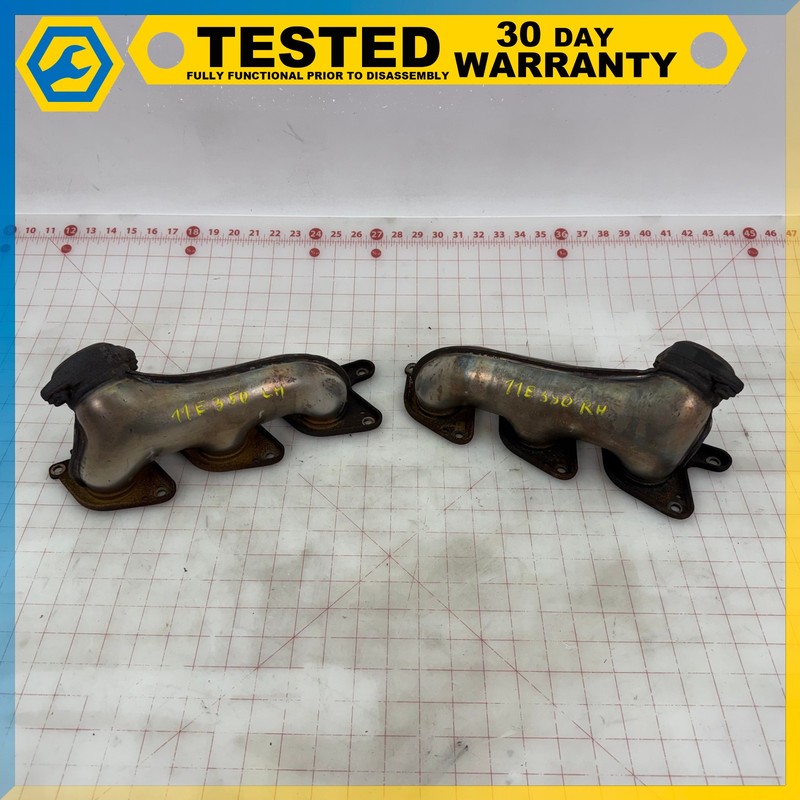 08-12 Mercedes C-E-Class W212 LEFT & RIGHT EXHAUST MANIFOLD HEADER OEM