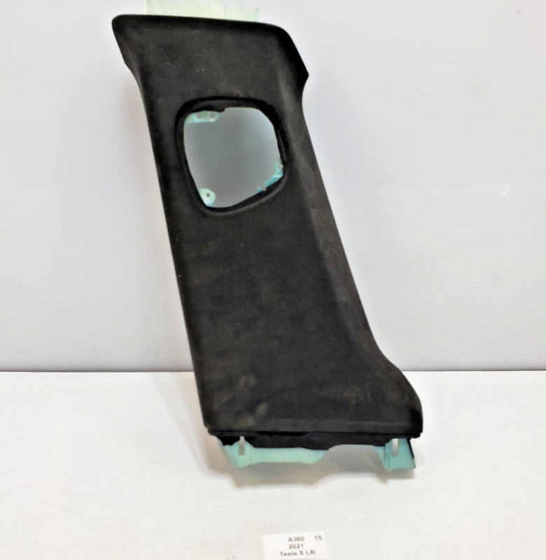 ✅ 12-21 OEM Tesla Model S Left Driver Side B Pillar Upper Cover Panel Alcantara*