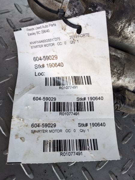 Starter Motor ID 361002E120 Fits 14-16 FORTE 1077491
