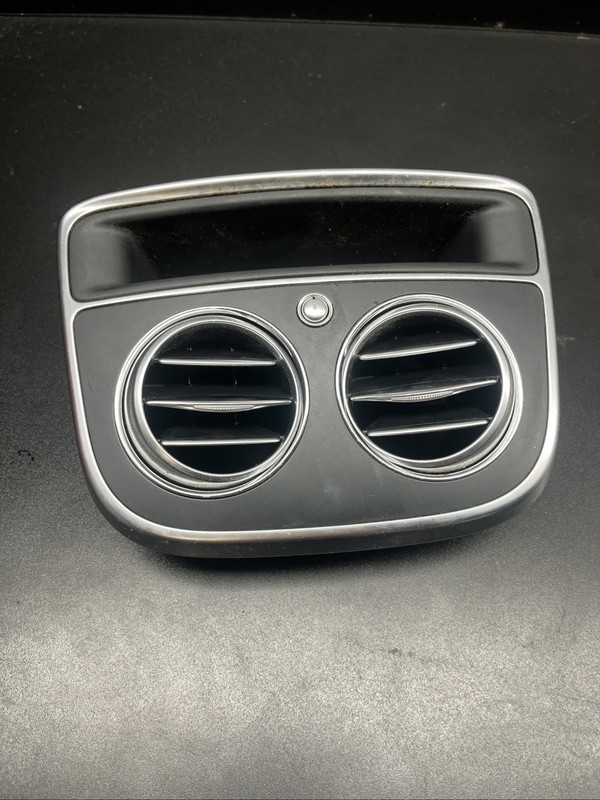 14-20 Mercedes W222 S550 Sedan Rear Center Console AC Air Vent Trim Black OEM