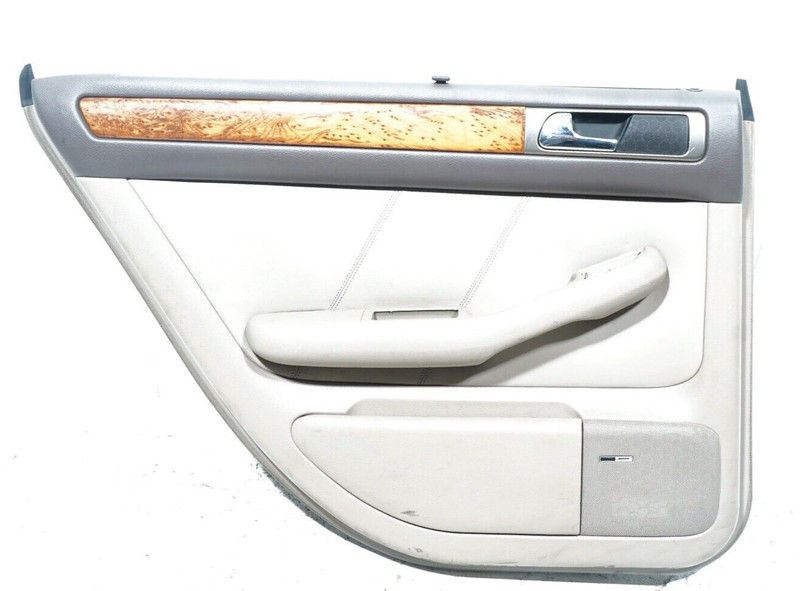01 AUDI A6 C5 4.2L REAR LEFT SIDE DOOR PANEL TRIM BEIGE SUN SHADE LY1T/LY1T OEM