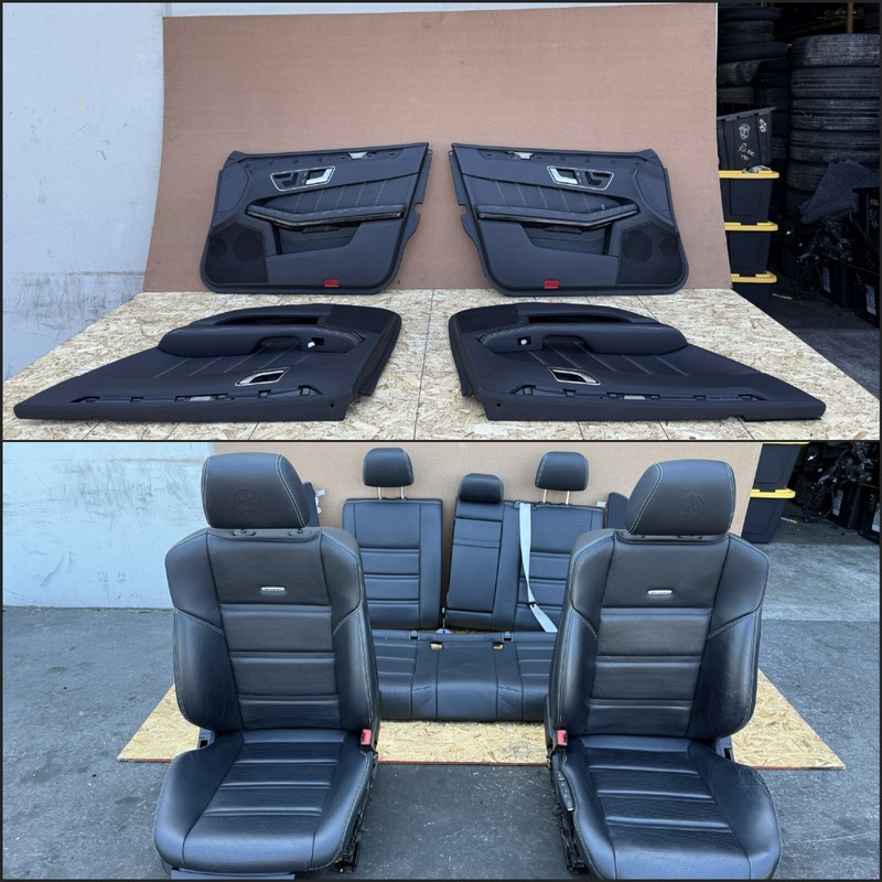 MERCEDES W212 E63 10-16 OEM FRONT REAR SEATS WITH DOOR PANELS SET (NAPA LEATHER)