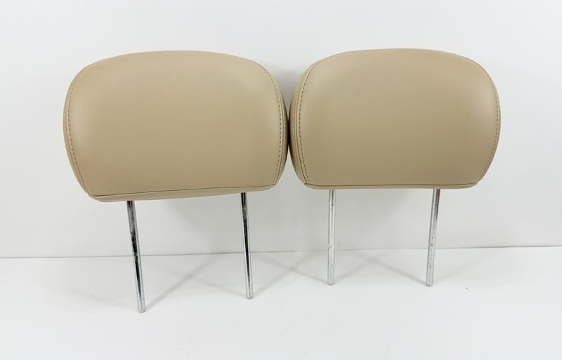 06-09 Rainier Envoy Trailblazer Front Seats Headrests Leather Tan Set of 2 OEM