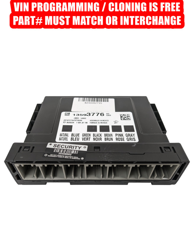 GM Body Control Module 13593776 "Programmed (Cloned) to your VIN" BCM