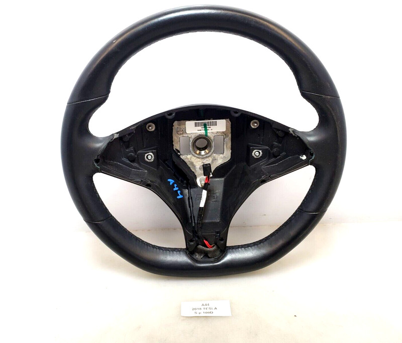 ✅ 2012-2021 OEM Tesla Model X S Leather Steering Wheel Black