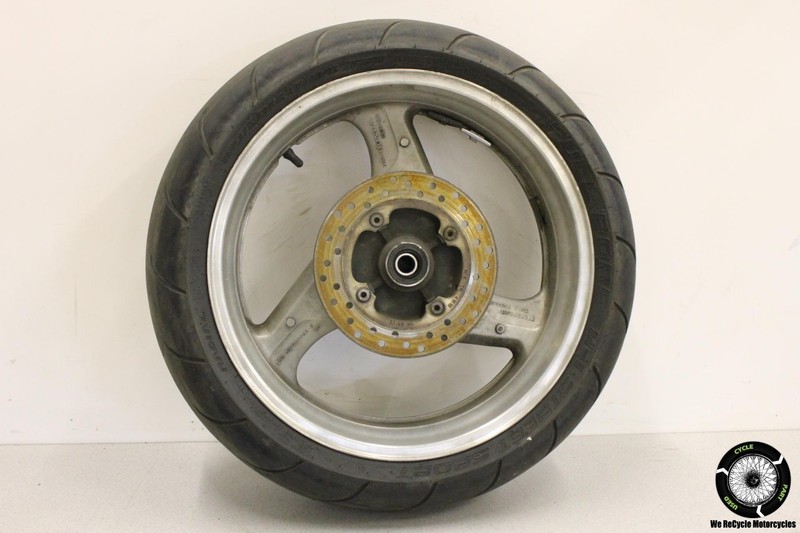 1999 Honda CBR 600 F4 Oem Rear Enkei Wheel Back Rim W Tire Brake Rotor CBR600 99