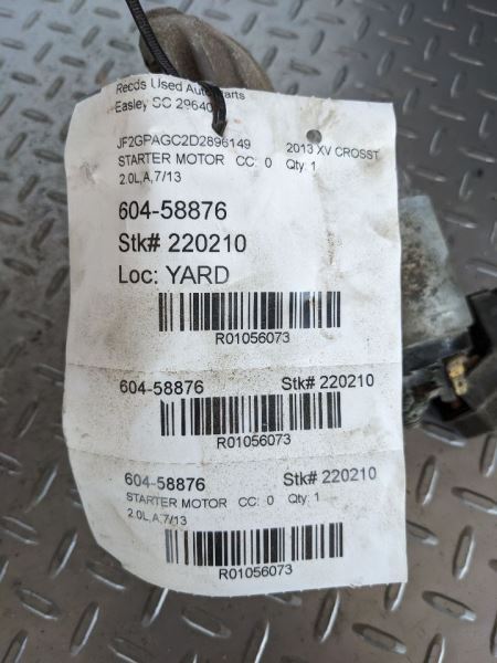 Starter Motor CVT Fits 14-18 FORESTER 1056073