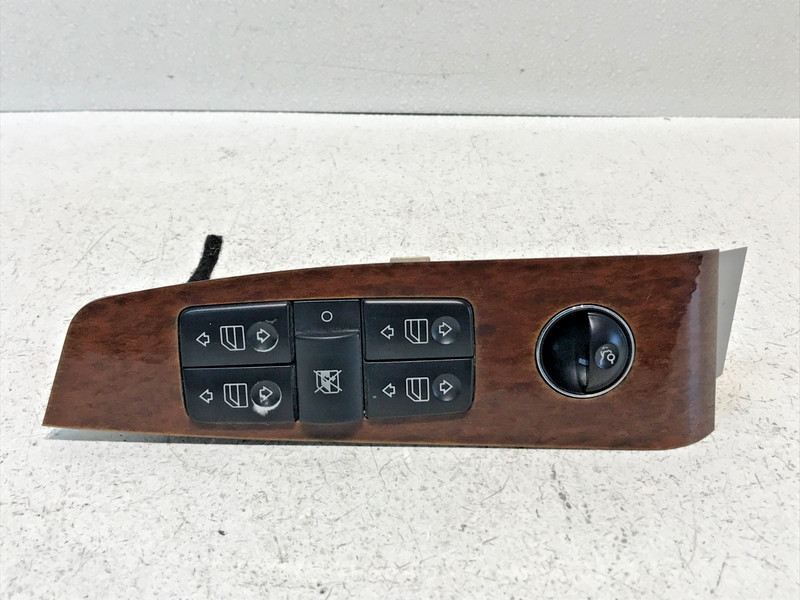 03-06 Mercedes W220 S430 Left Driver Side Master Window Switch Trim Wood OEM
