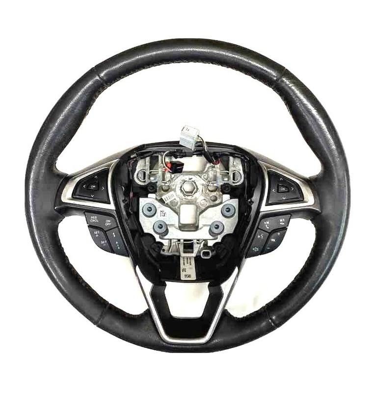 13 16 FORD FUSION STEERING WHEEL ASSY BLACK LEATHER OEM DS7Z3600CC DS7Z3600CB