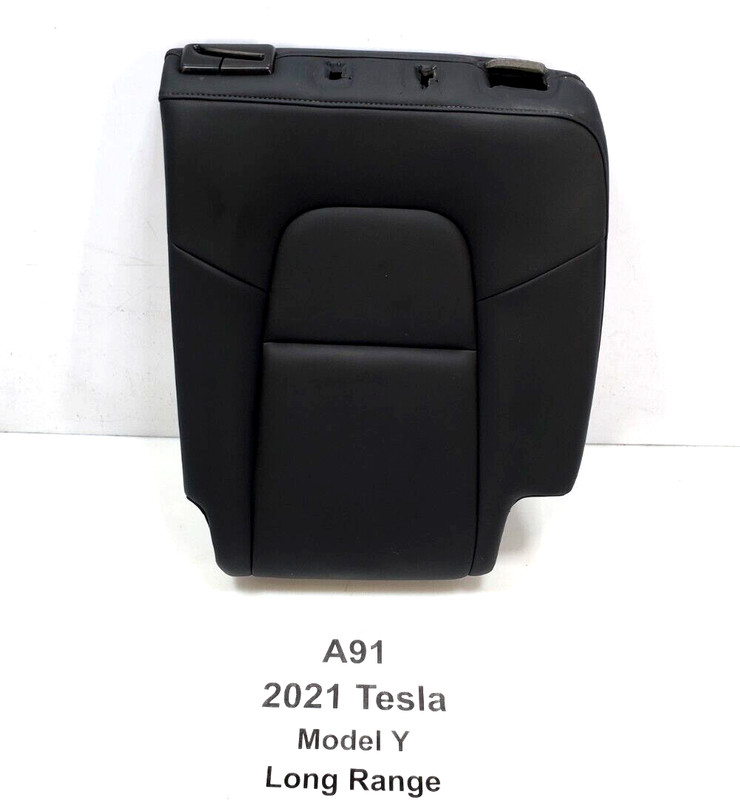 ✅ 20-23 OEM Tesla Model Y Rear Left Driver 2nd Row Seat Cushion Leather Black