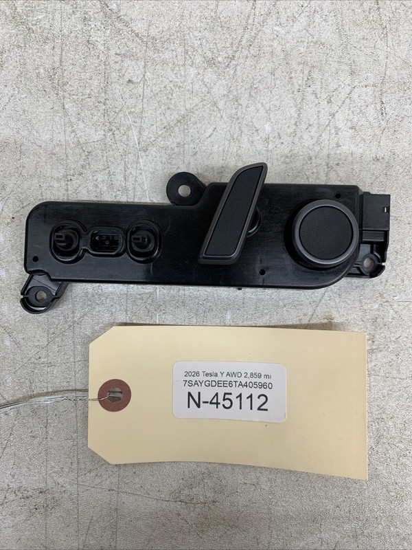 2026 Tesla Y FR LH Seat Control Buttons Lumbar support with hardware 45112 B124
