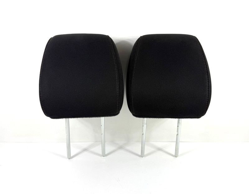 2004-2008 Ford F150 Pair Front Headrest Set Black Cloth Sport OEM