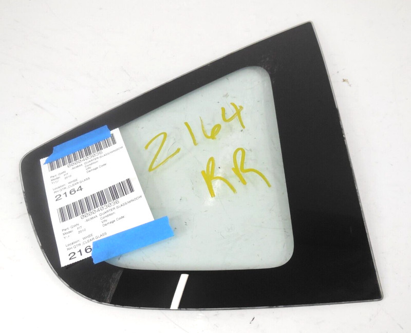 2009-2013 Honda Fit Rear Quarter Window Glass Passenger Right RH OEM