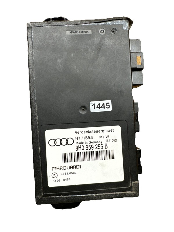 ✅ 05-08 AUDI A4 B6 CONVERTIBLE CABRIO ROOF TOP CONTROL MODULE 8H0959255B OEM ✅