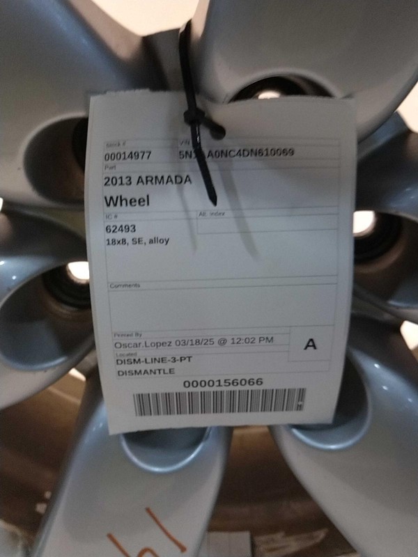 2013 Nissan Armada OEM Wheel 18x8, Used, 6 Month Warranty, 162K Miles