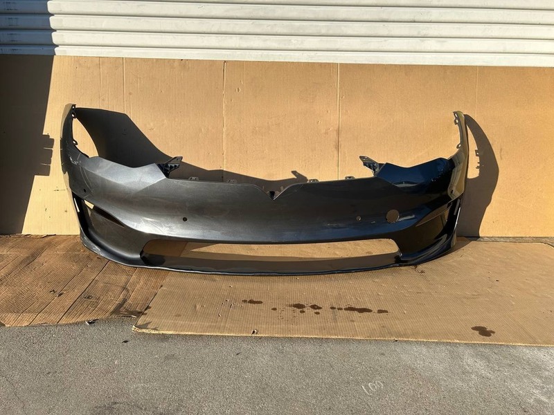 ✅ 2021+ Tesla Model S MS Front Bumper Cover Gray w/scratches