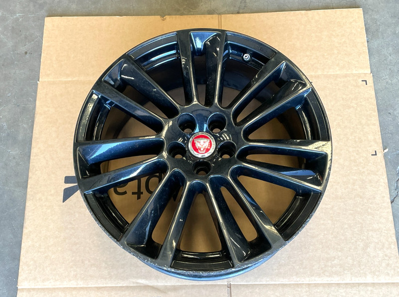 17 18 19 20 Jaguar F-Pace 19x8.5 Inch Wheel Rim 7 Spoke Black 1559 OEM #2