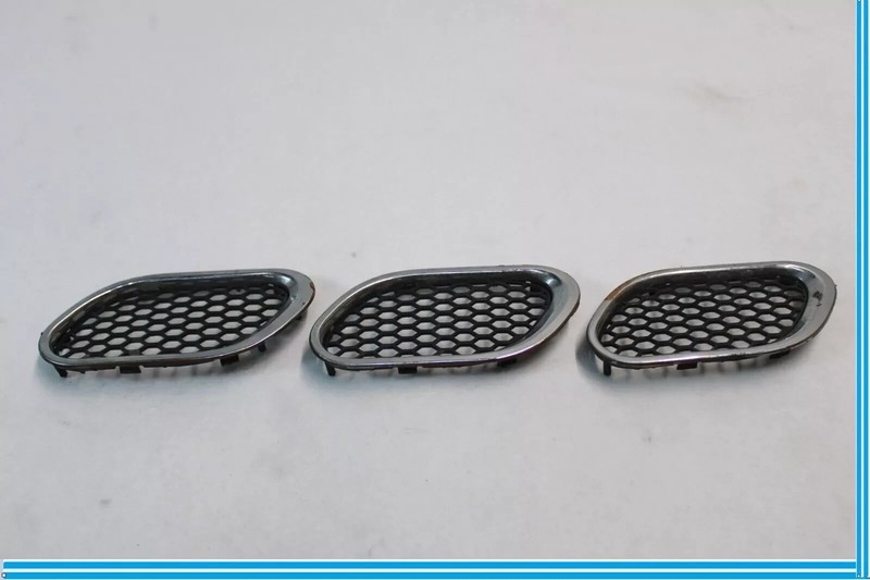 03-12 Maserati Quattroporte M139 Front Left Driver Bumper Grille Set Chrome OEM