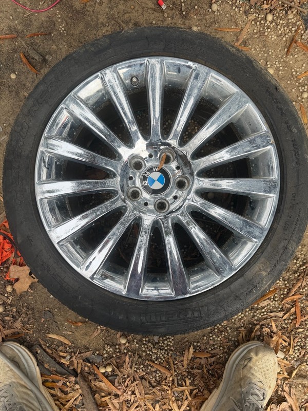 09-17 BMW 535I 550I 740I 750I 760I ACT 7 OEM 19 X 18.5 15 SPOKE WHEEL RIM CHROME