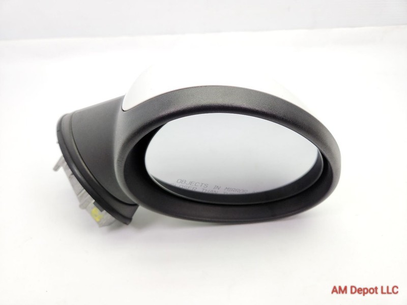 2009 Mini Cooper S R56 R57 R55 R58 Right Passenger Side View Mirror white Cap