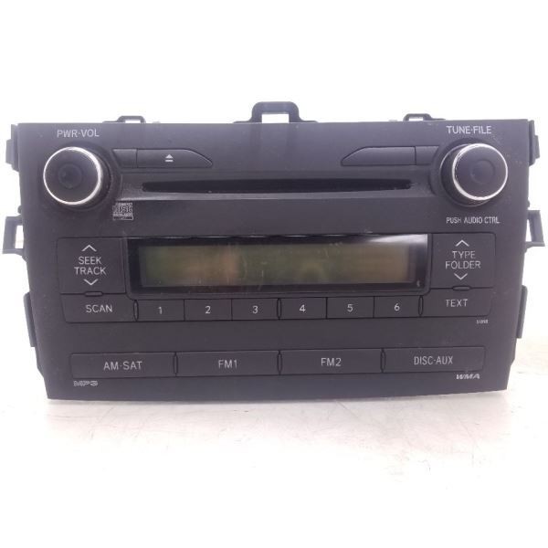09-10 TOYOTA COROLLA LE STEREO/RADIO AUDIO RECEIVER AND DISPLAY UNIT ASSEMBLY
