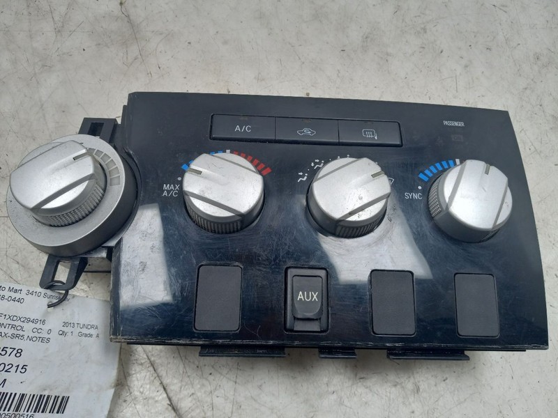 10 11 12 13 TOYOTA TUNDRA SR5 CREW CAB TEMPERATURE CONTROL