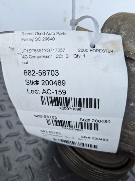 AC Compressor Fits 97-01 IMPREZA 970896